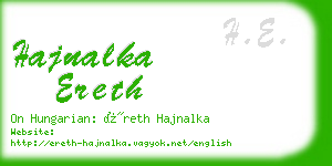 hajnalka ereth business card